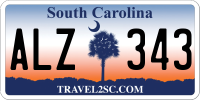 SC license plate ALZ343