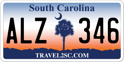 SC license plate ALZ346