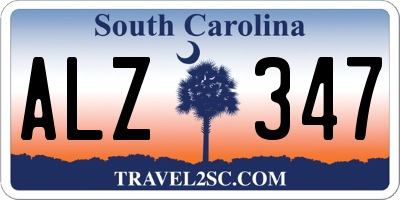 SC license plate ALZ347