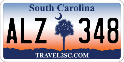 SC license plate ALZ348
