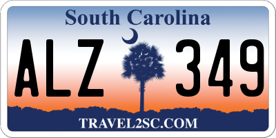 SC license plate ALZ349