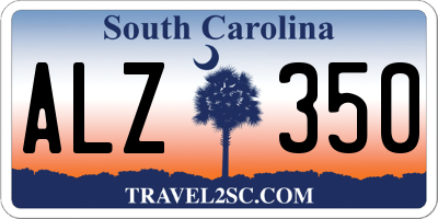 SC license plate ALZ350