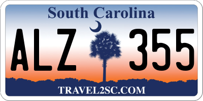 SC license plate ALZ355