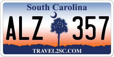 SC license plate ALZ357