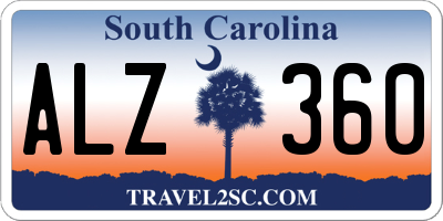 SC license plate ALZ360