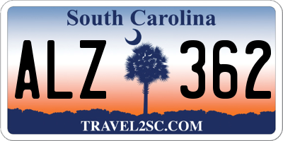 SC license plate ALZ362