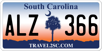 SC license plate ALZ366
