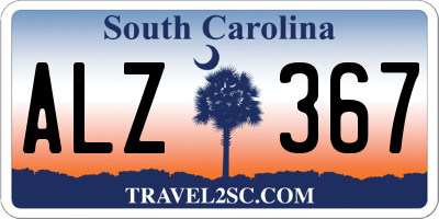 SC license plate ALZ367