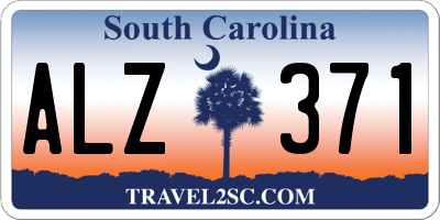 SC license plate ALZ371