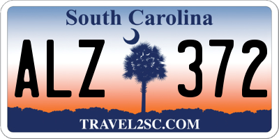 SC license plate ALZ372