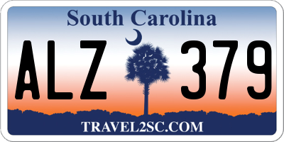 SC license plate ALZ379