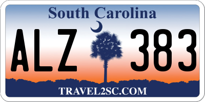SC license plate ALZ383