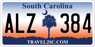 SC license plate ALZ384