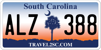 SC license plate ALZ388