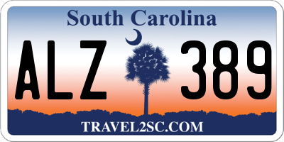 SC license plate ALZ389