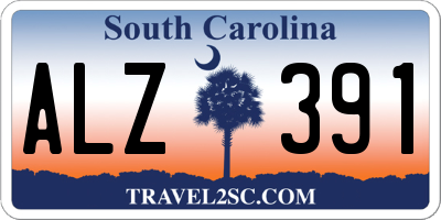 SC license plate ALZ391