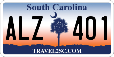 SC license plate ALZ401