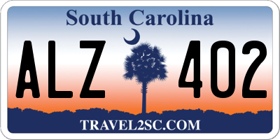 SC license plate ALZ402