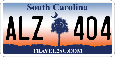 SC license plate ALZ404