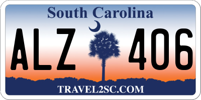 SC license plate ALZ406