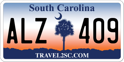 SC license plate ALZ409
