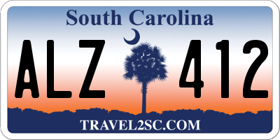 SC license plate ALZ412