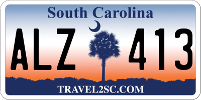 SC license plate ALZ413