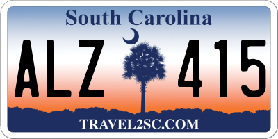 SC license plate ALZ415