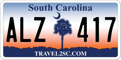 SC license plate ALZ417