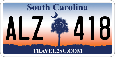 SC license plate ALZ418
