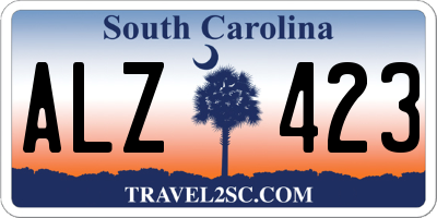 SC license plate ALZ423