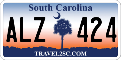 SC license plate ALZ424