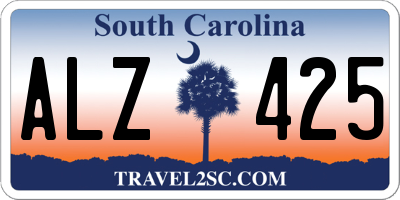 SC license plate ALZ425