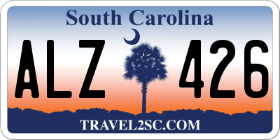 SC license plate ALZ426