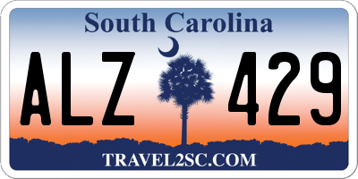 SC license plate ALZ429