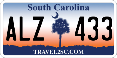 SC license plate ALZ433