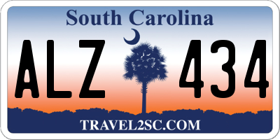 SC license plate ALZ434