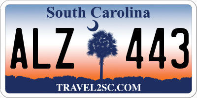 SC license plate ALZ443