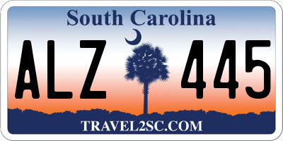 SC license plate ALZ445