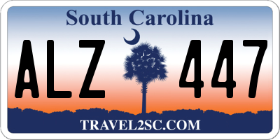 SC license plate ALZ447