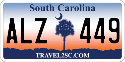 SC license plate ALZ449