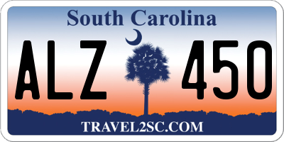 SC license plate ALZ450