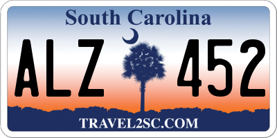 SC license plate ALZ452