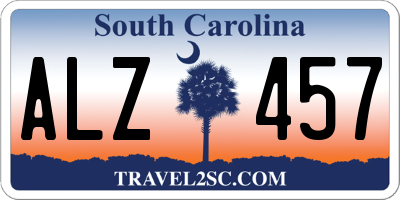 SC license plate ALZ457