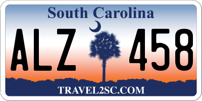 SC license plate ALZ458