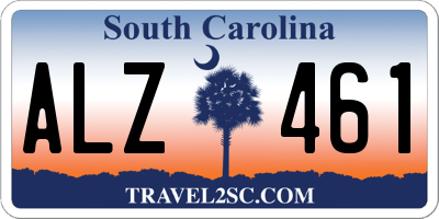 SC license plate ALZ461