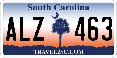 SC license plate ALZ463