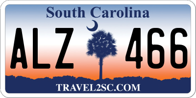 SC license plate ALZ466
