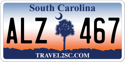SC license plate ALZ467