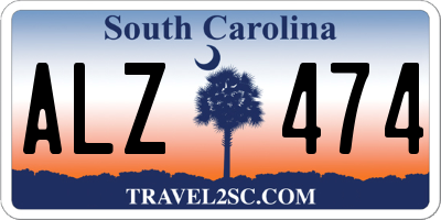 SC license plate ALZ474